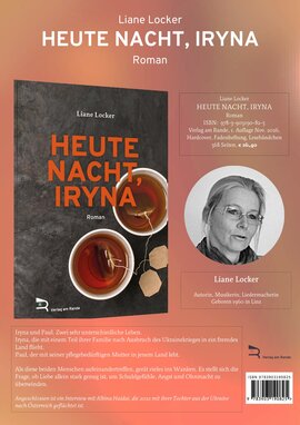 Umschlag eines Buches , Frauenkopf, 2 Schalen mit Teebeutel 