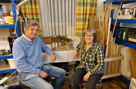 Ein Mühlviertler Krippenfreund im  Krippenbaukurs