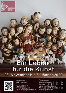Plakat zur Ausstellung - Große Krippe aus Ton