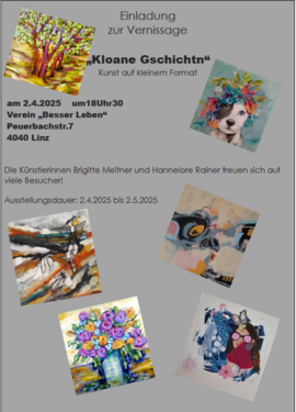Blatt mit Schrift und vielen Bildern
